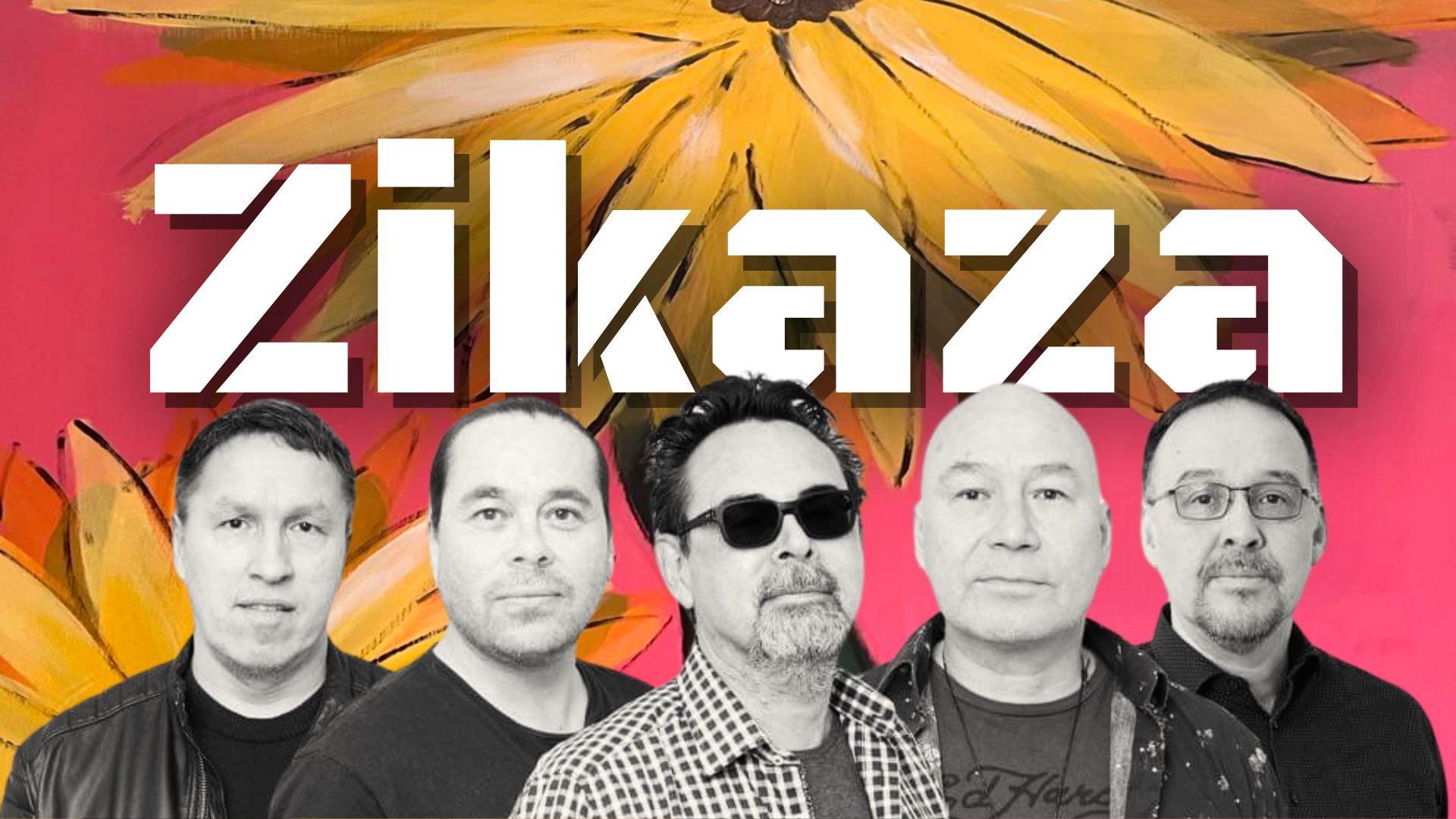 Zikaza portrætter foran album cover